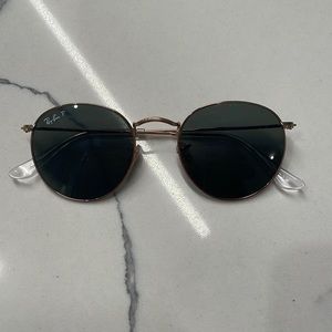 Round Metal Gold Ray Ban